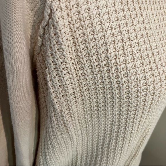 5/$20 MUDD cream/tan 100% cotton knit sweater L - Picture 4 of 9